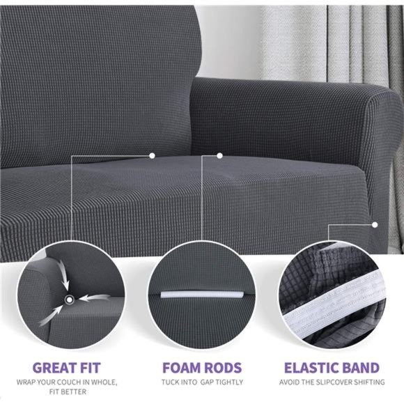 Super Stretch Chair Slipcover Universal Sofa Chair Covers for Living Room - Picture 5 of 7